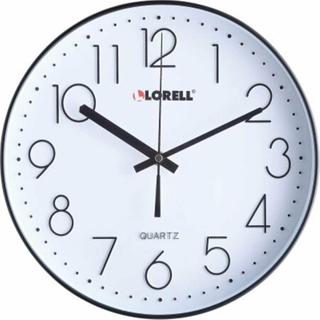 LORELL 12 in. Quiet Wall Clock - Black LO465700
